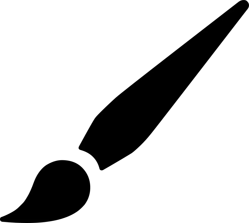 Black Paintbrush Tool Silhouette