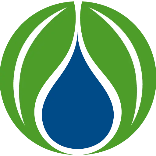 Eco-Friendly Logo with Leaf and Water Drop