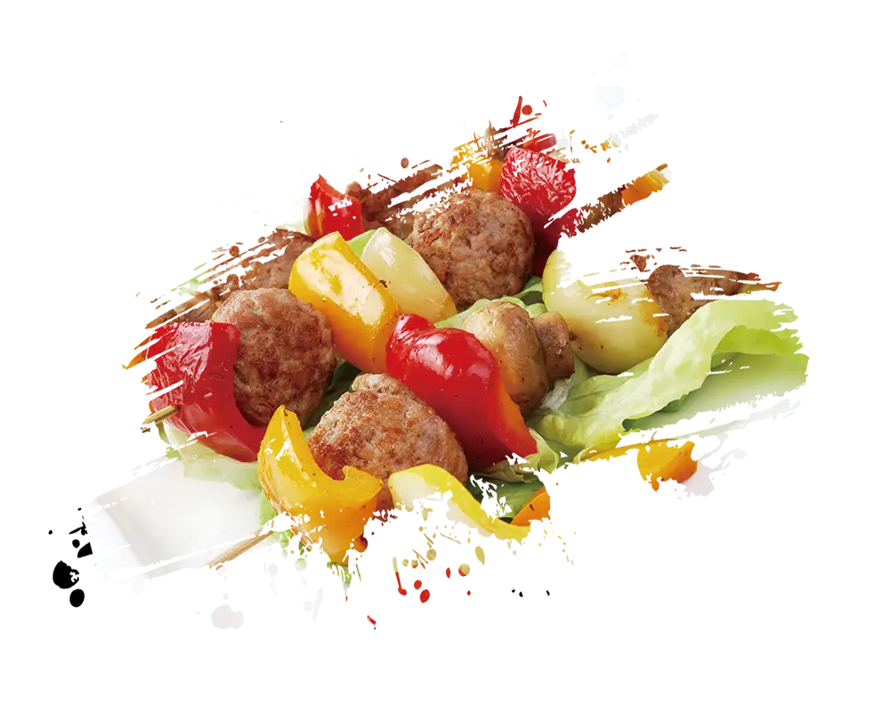 Tasty Meatball and Vegetable Skewers