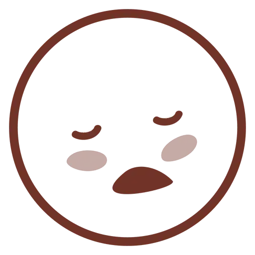 Sleepy Face in Simple Illustration