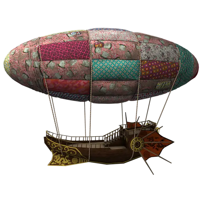 Colorful Patchwork Airship