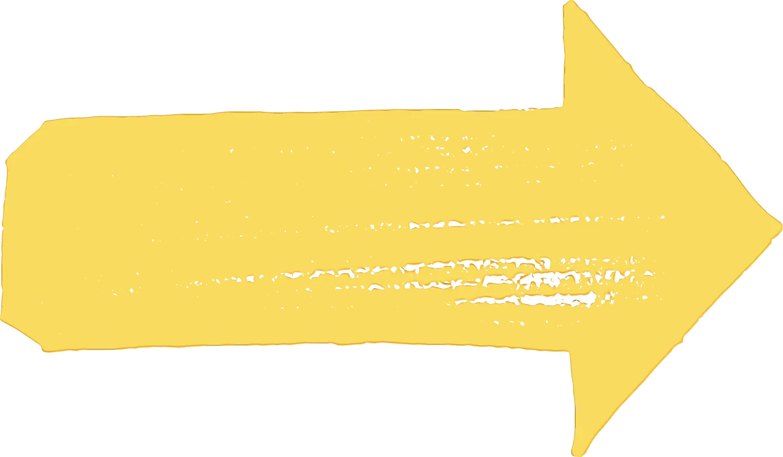 Yellow Painted Arrow Pointing Right