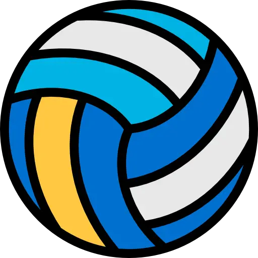 Colorful Volleyball Icon Design