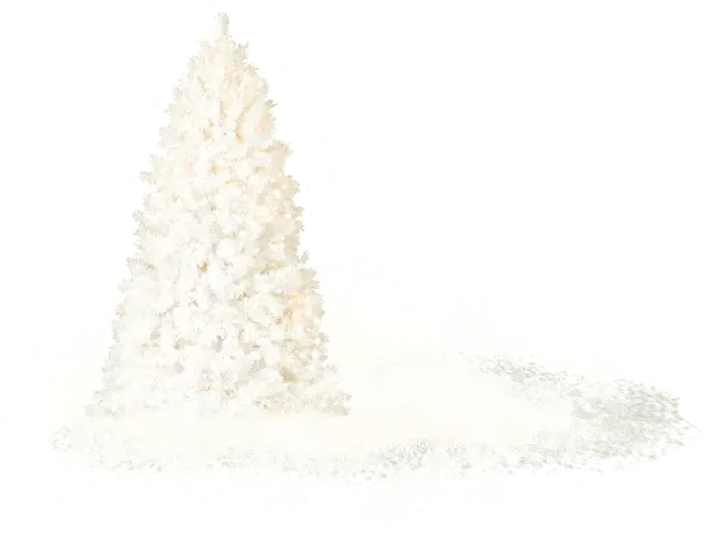 White Christmas Tree in Snow