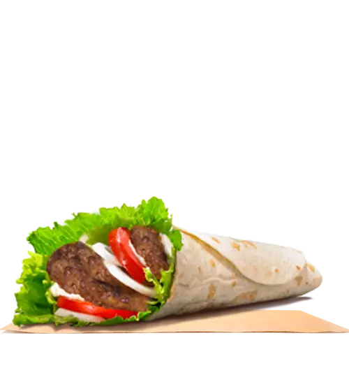 Delicious Wrap with Vegetables and Meat