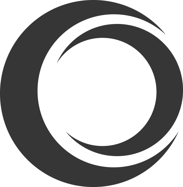 Black Crescent Shape Modern Graphic Icon