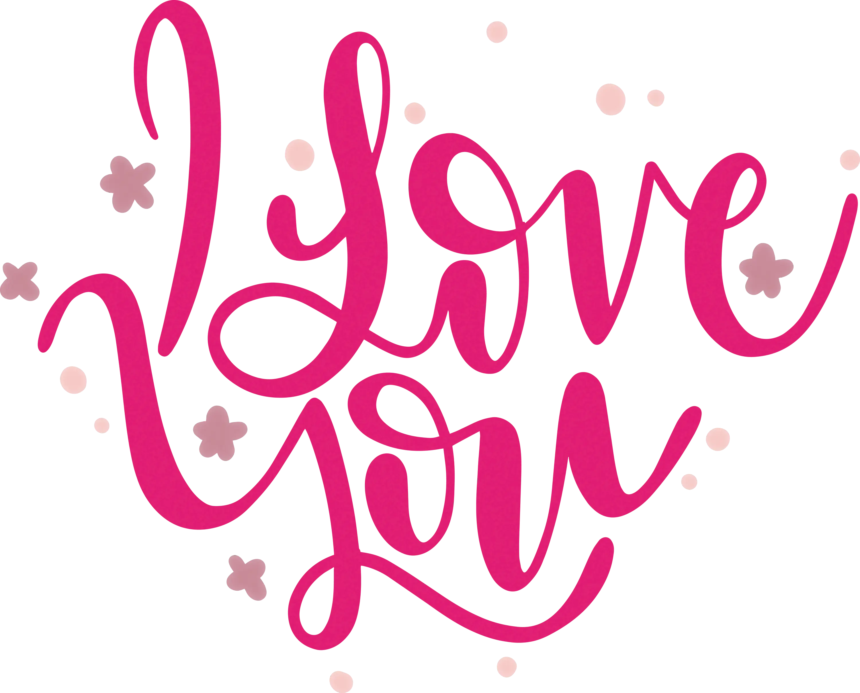I Love You Text Design