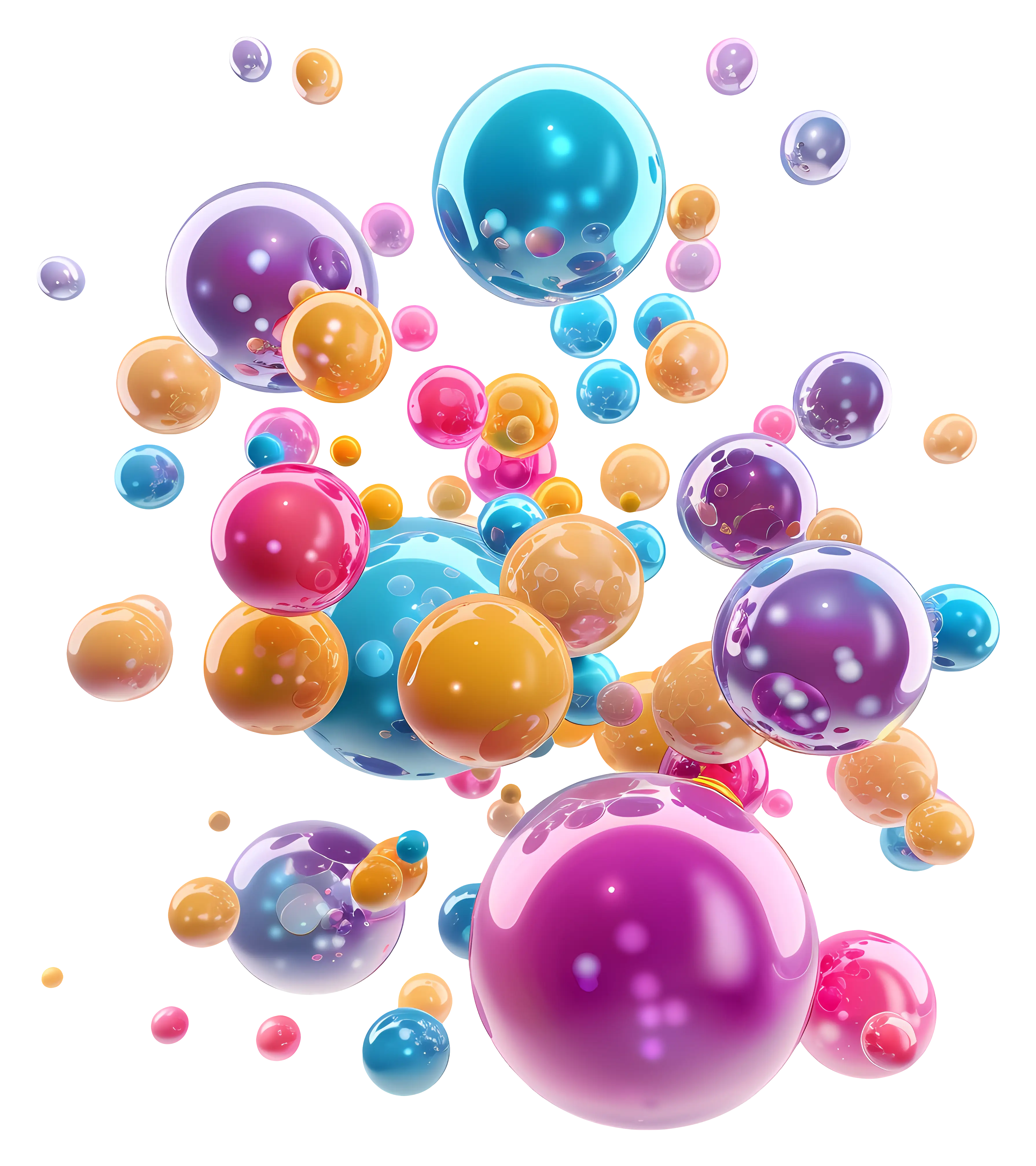Colorful Floating Bubbles