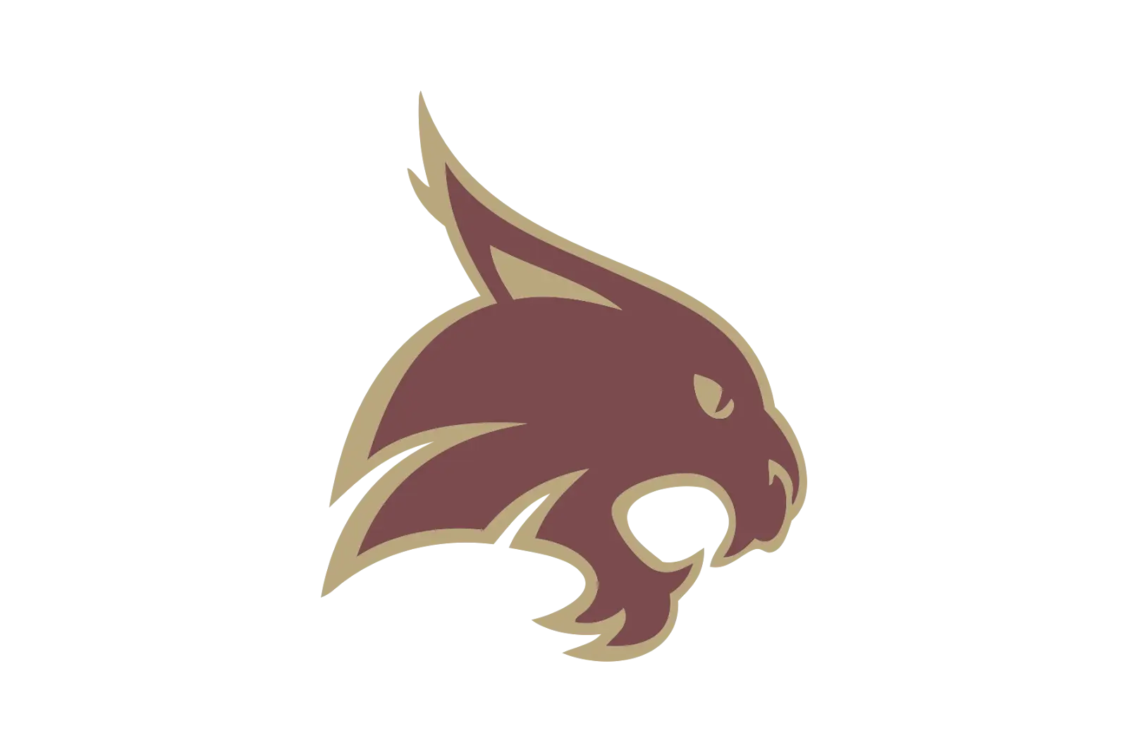 Brown Wildcat Head Symbolic Logo