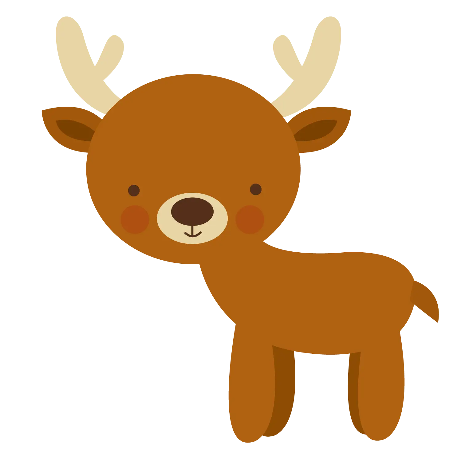 Cute Cartoon Deer Illustration