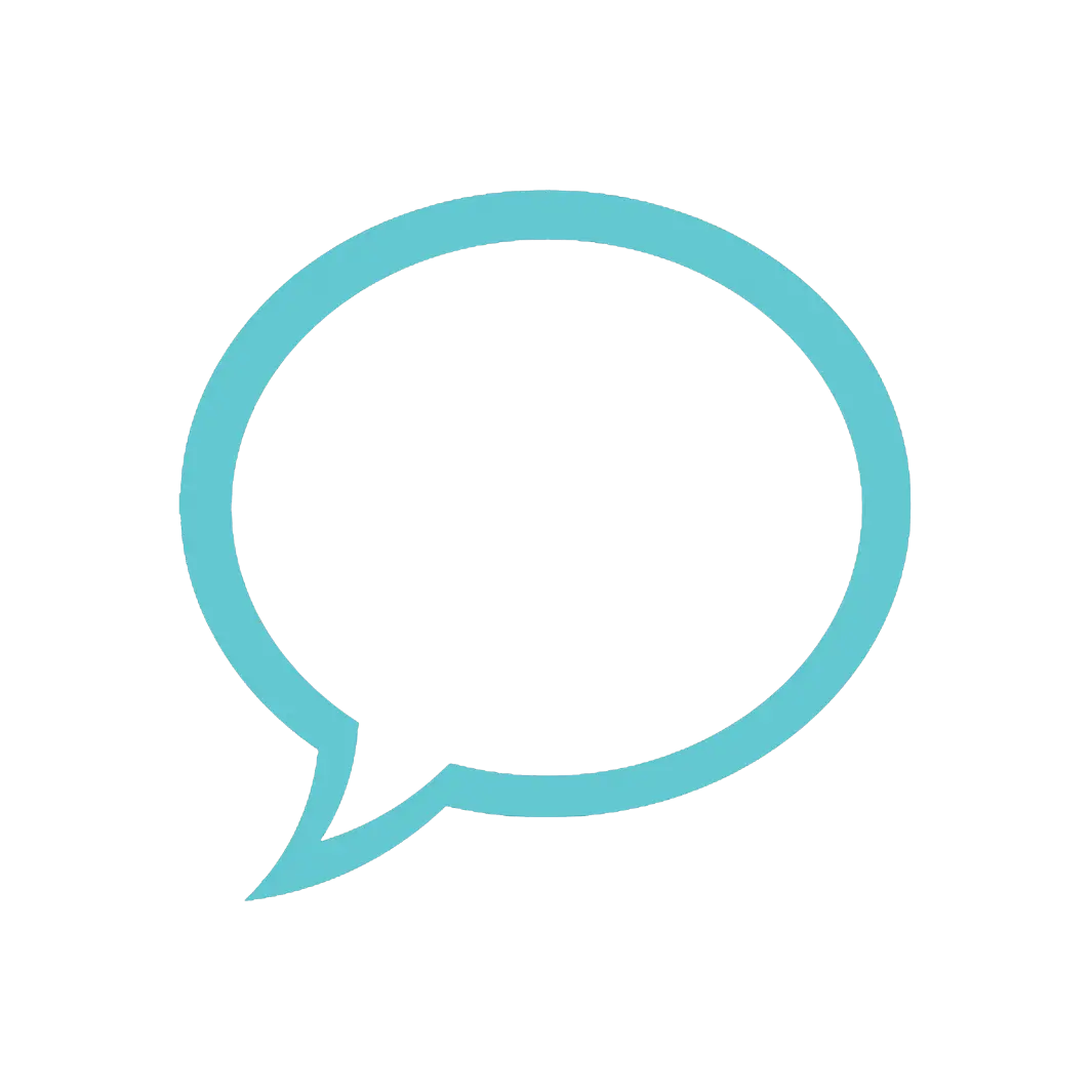 Blue Speech Bubble Icon for Communication