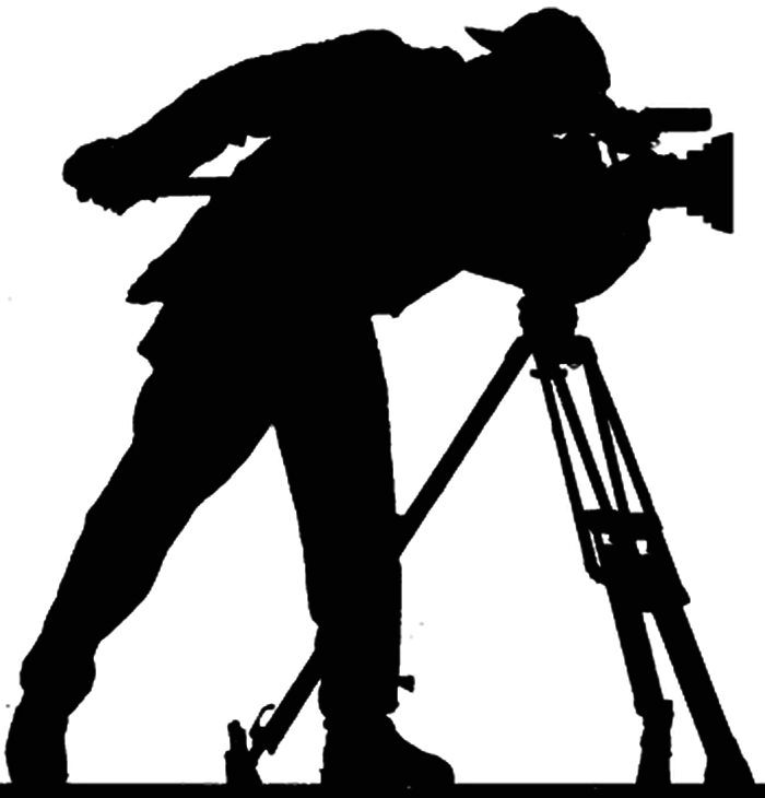 Silhouette of Videographer at Work