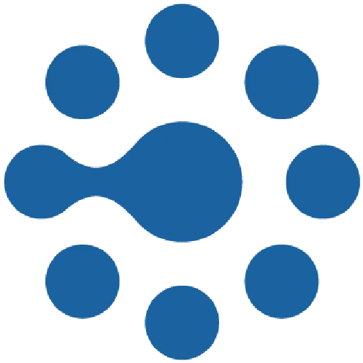 Abstract Blue Dots Logo Design