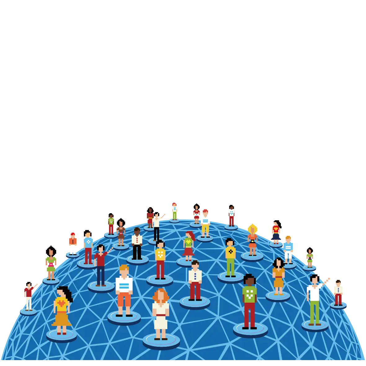 Global Network of People Illustration