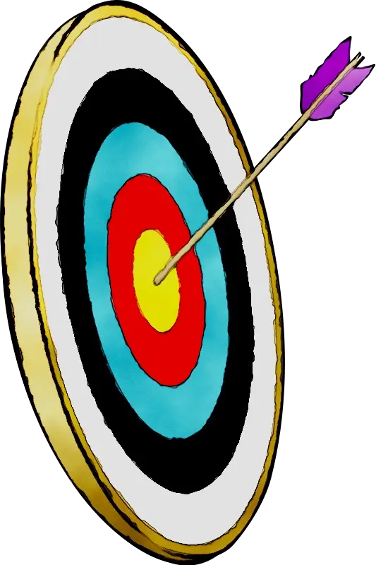 Purple Arrow in Center of Target