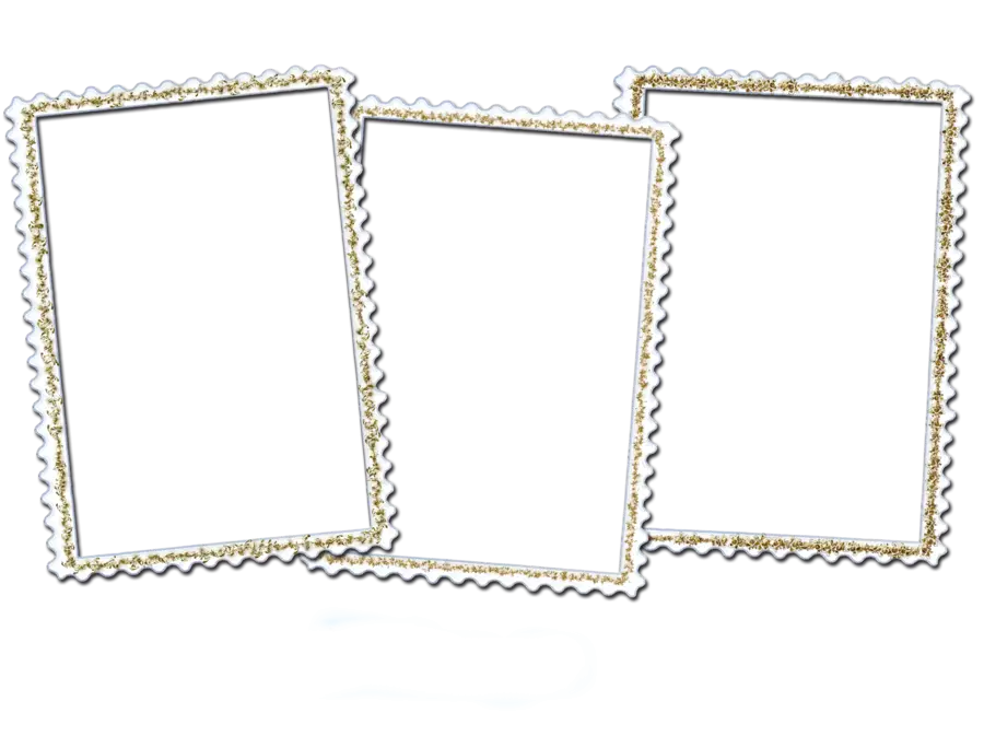 Three Decorative Photo Frames
