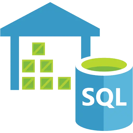 Data Warehouse and SQL Concept Icon
