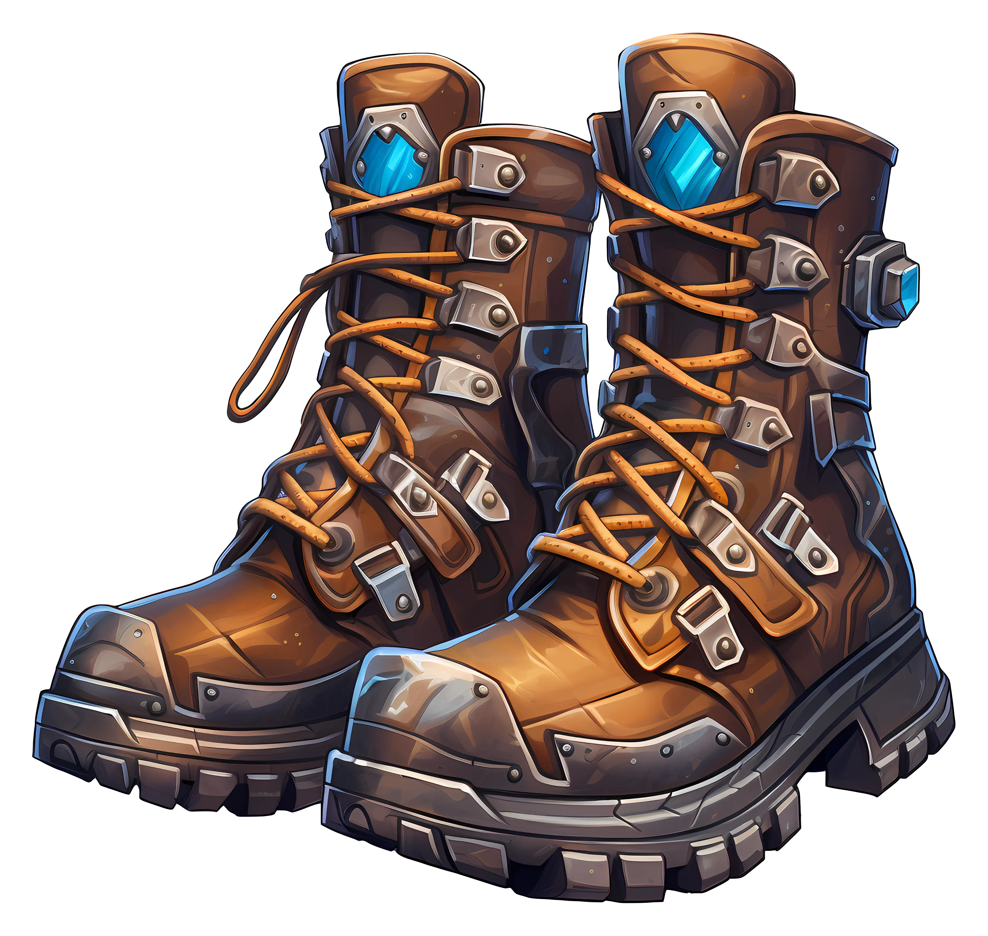 Illustration of Rugged Brown Boots