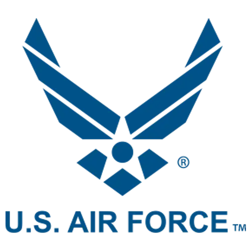 U.S. Air Force Logo with Blue Eagle Wings