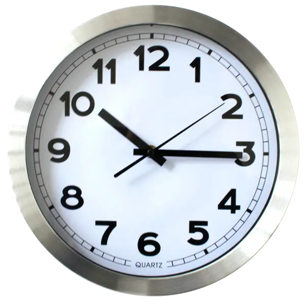 Wall Clock with Silver Frame