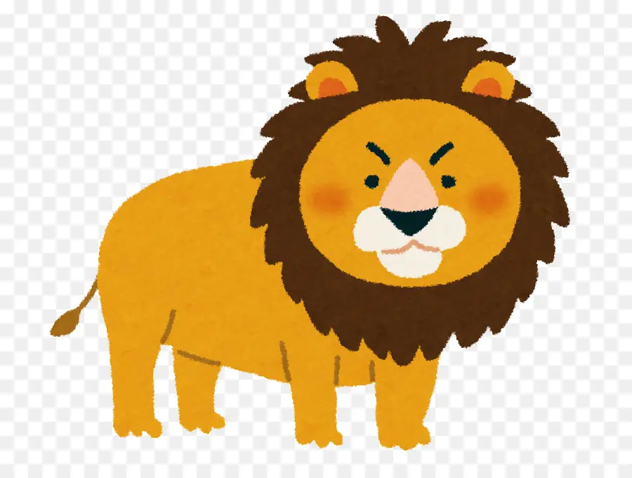 Cute Cartoon Lion Illustration