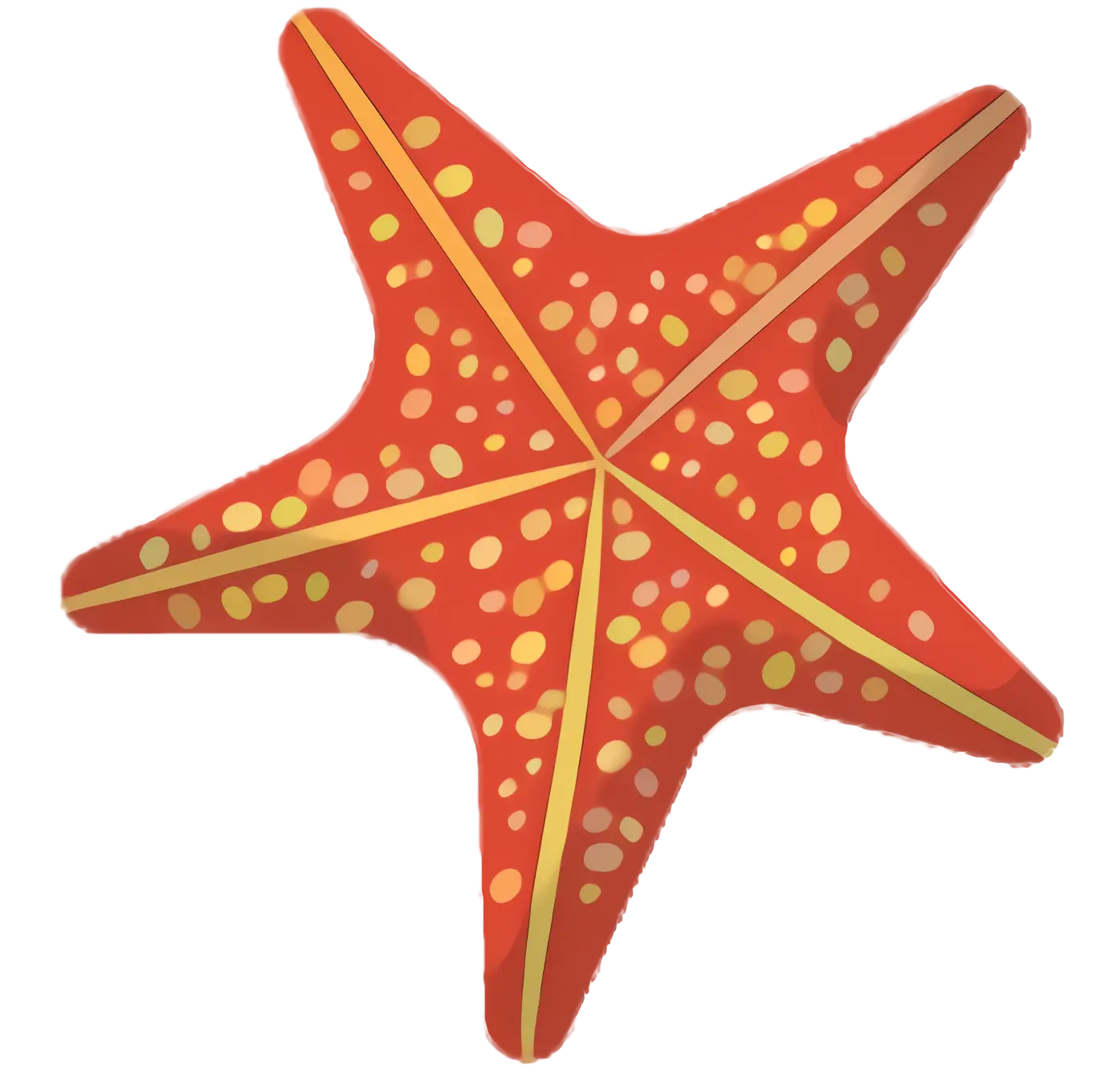 Bright Cartoon Starfish Illustration