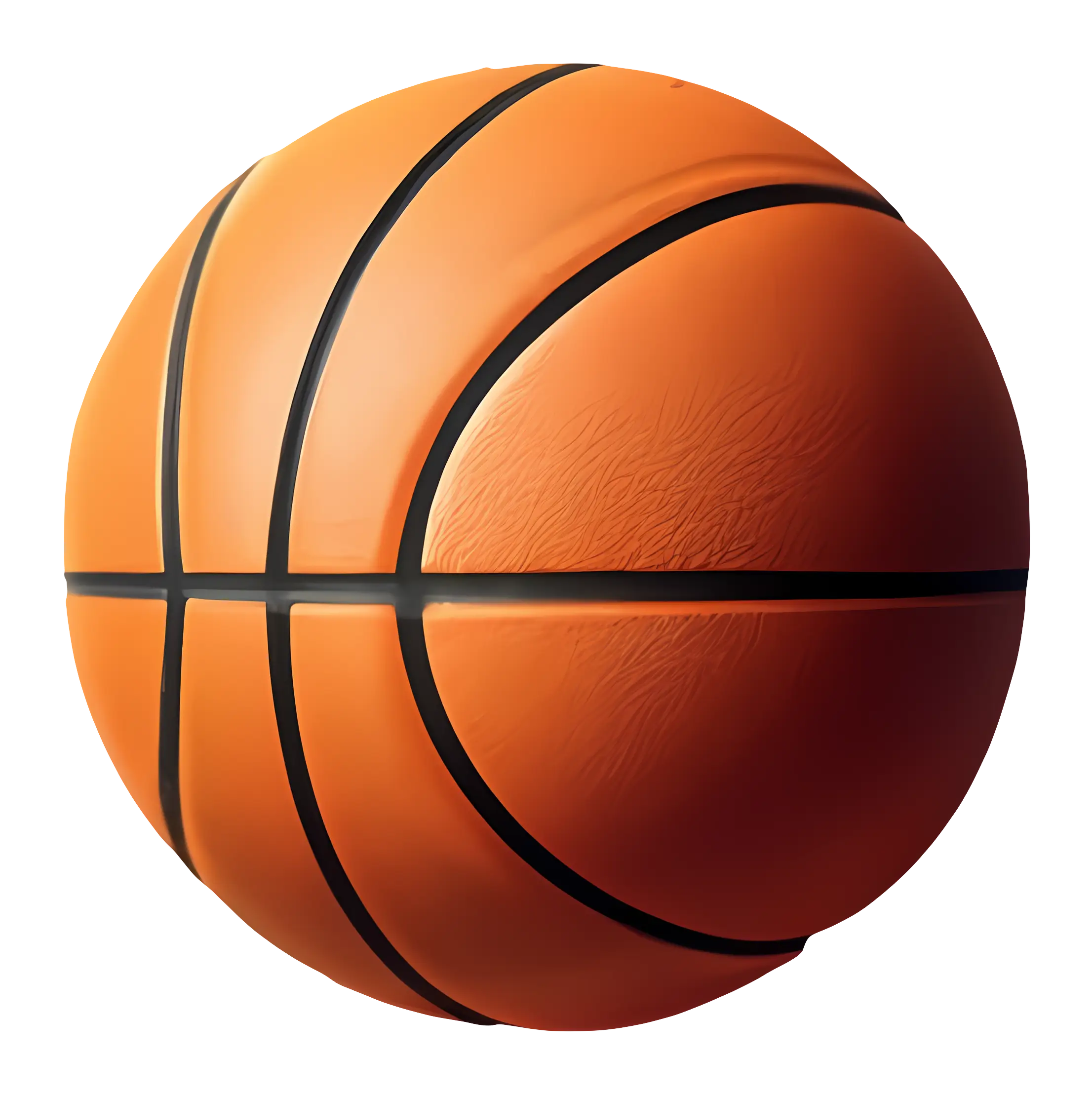 Classic Orange Basketball Illustration