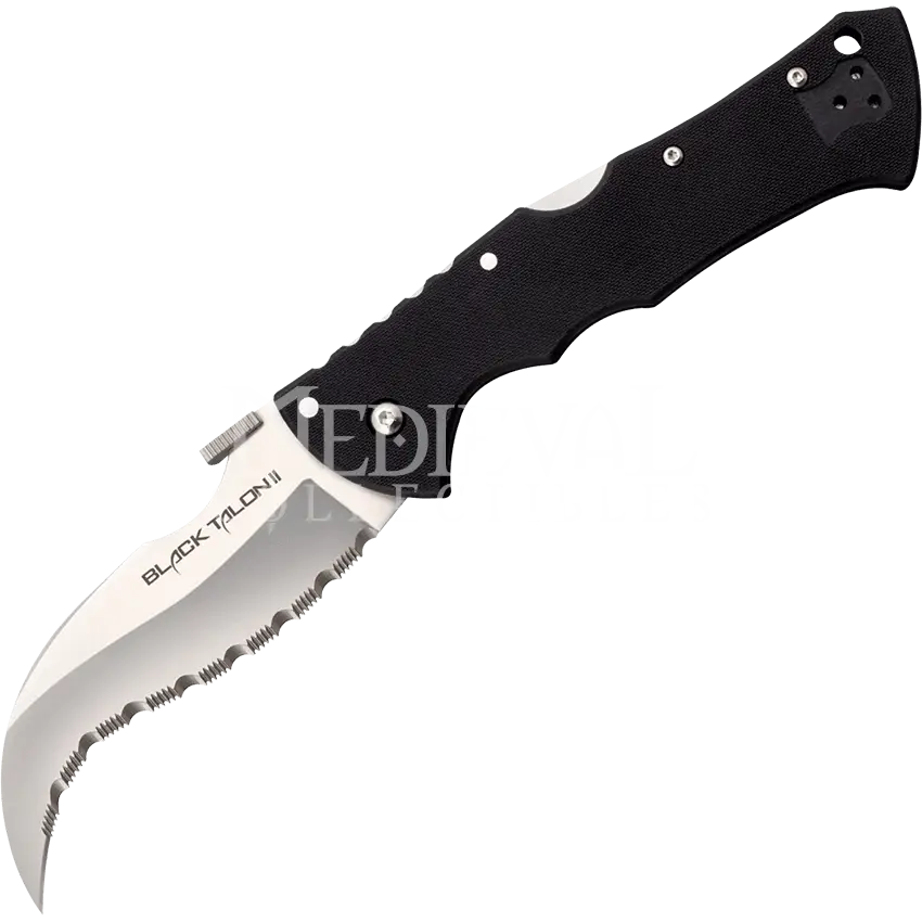 Curved Folding Serrated Knife