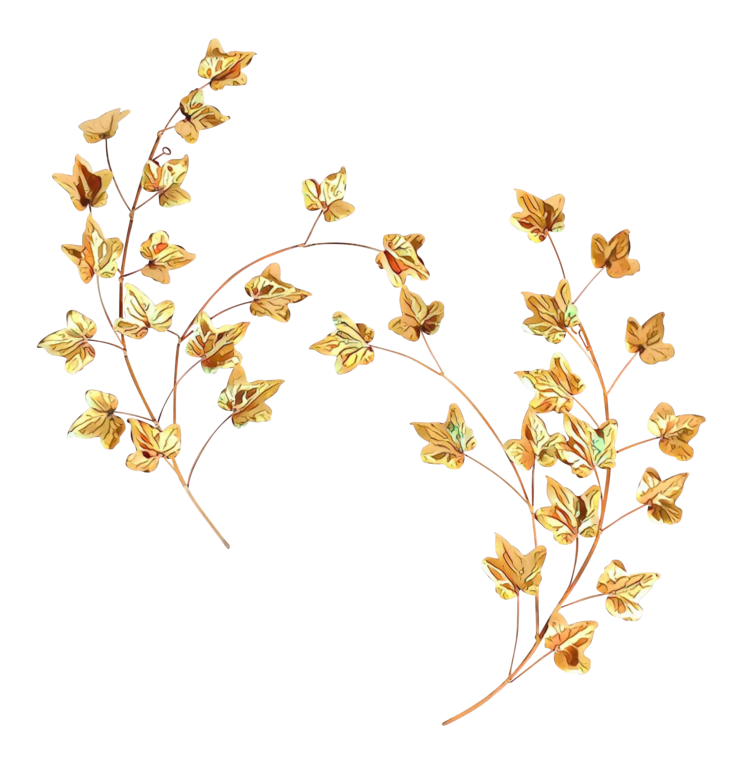 Golden Decorative Leaves Ornament