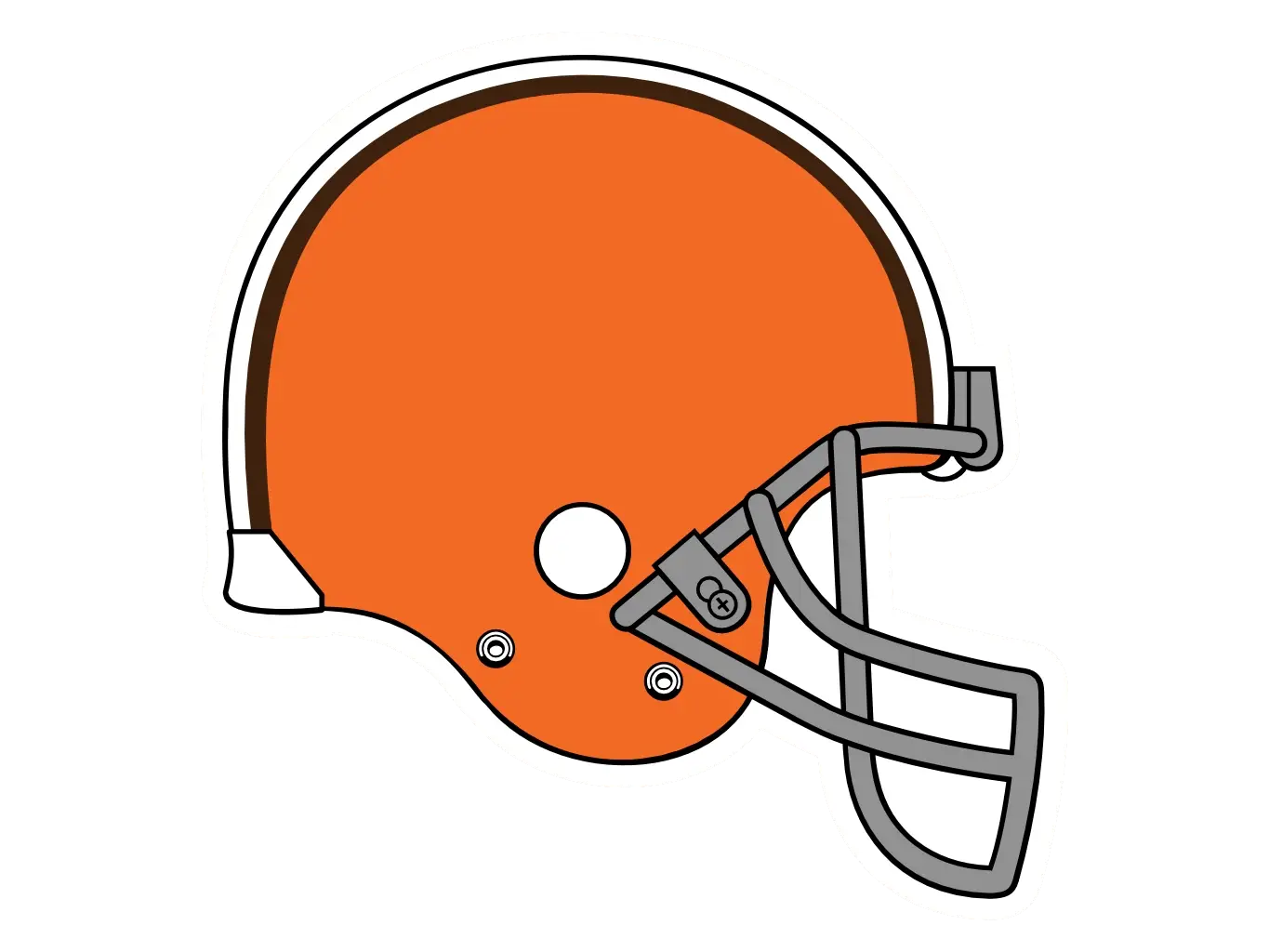 Orange Football Helmet Illustration