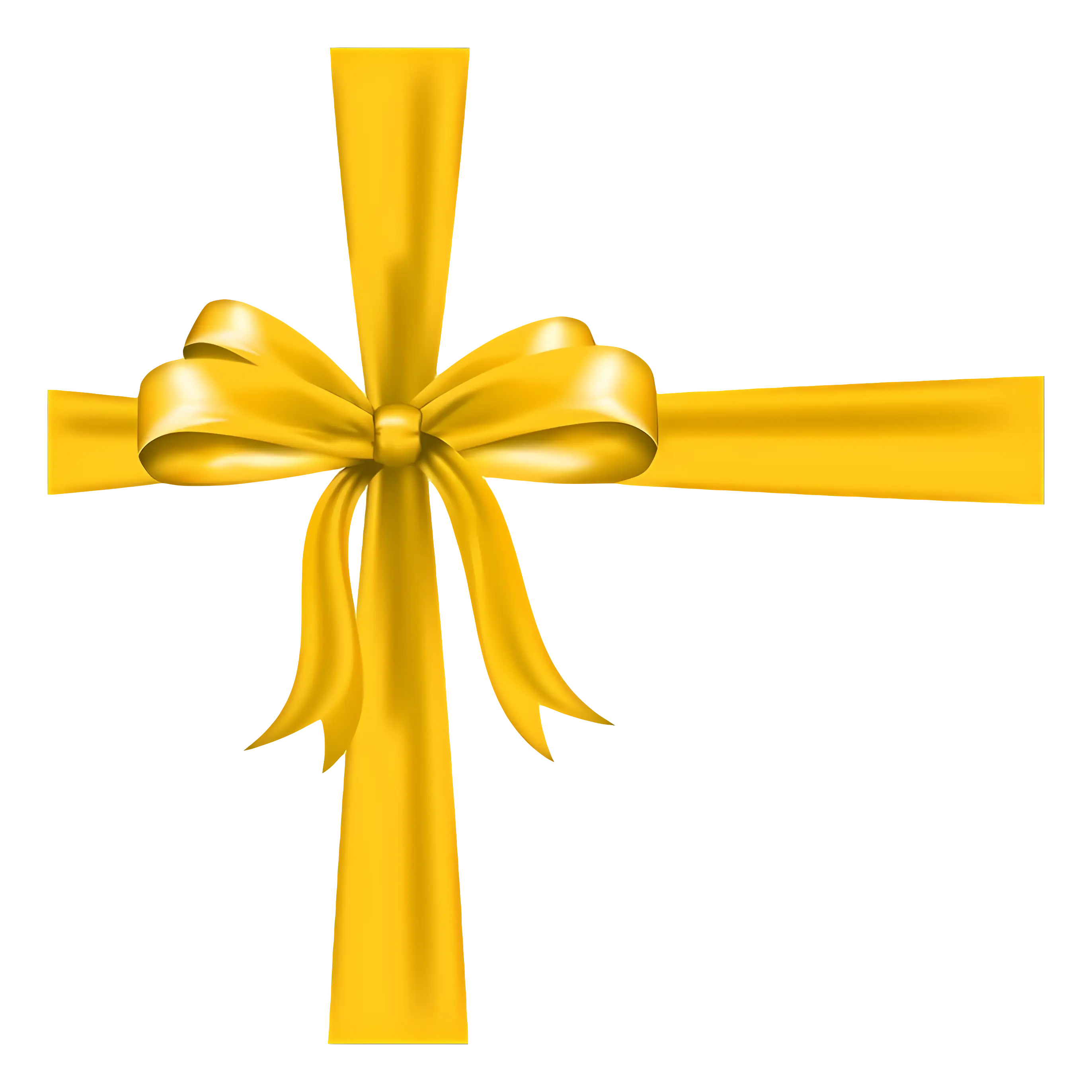 Golden Ribbon Bow for Gift Decoration