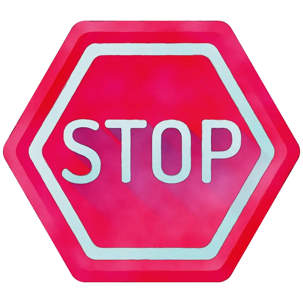 Red Stop Sign for Traffic Control