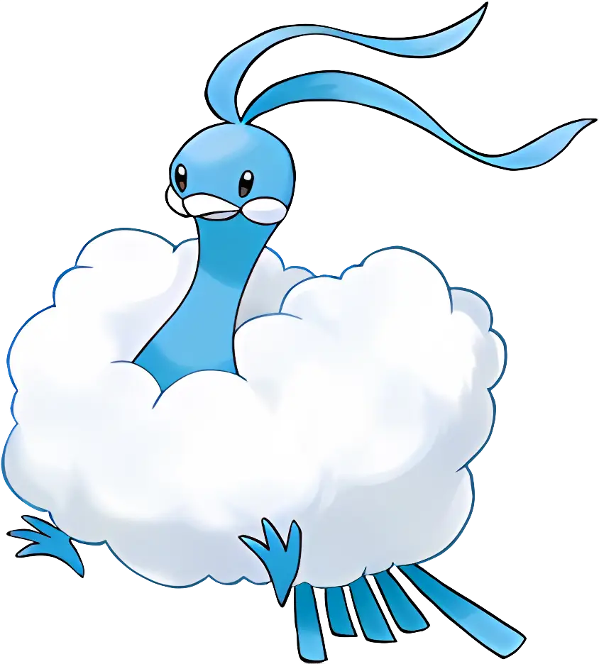 Blue Cloud-Like Bird Fantasy Creature