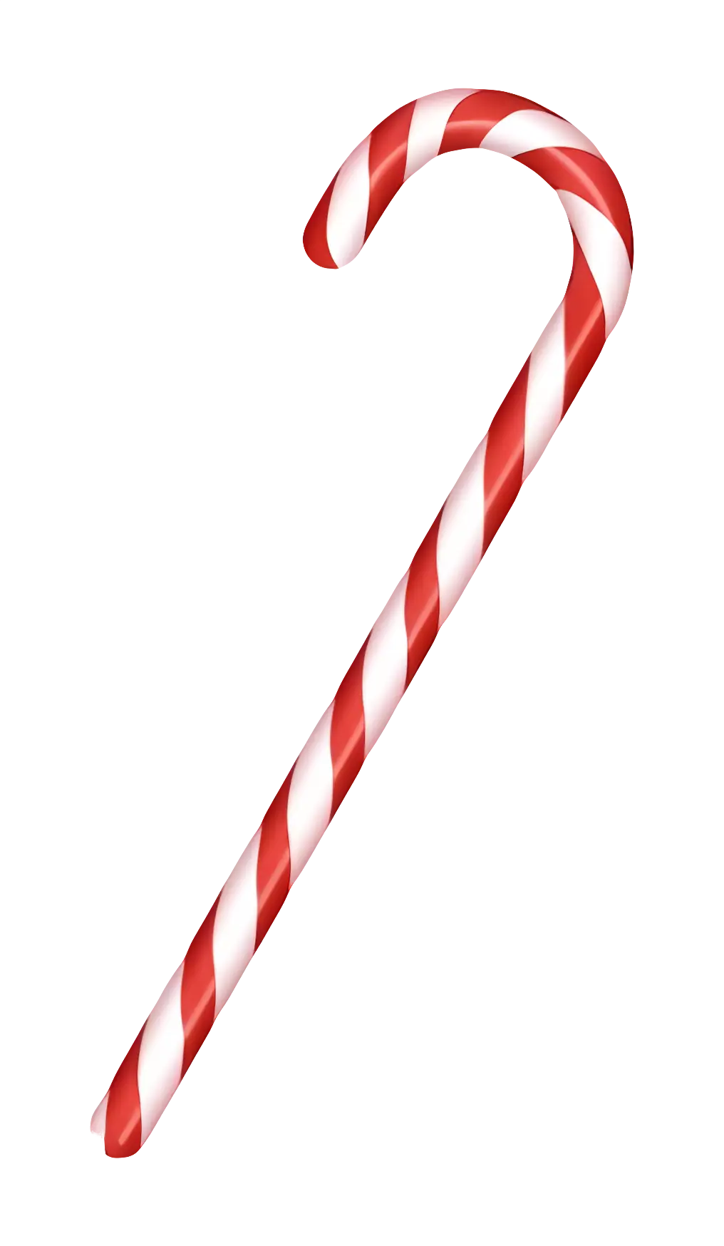 Candy Cane with Red and White Stripes