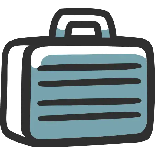 Cartoon Style Blue Suitcase