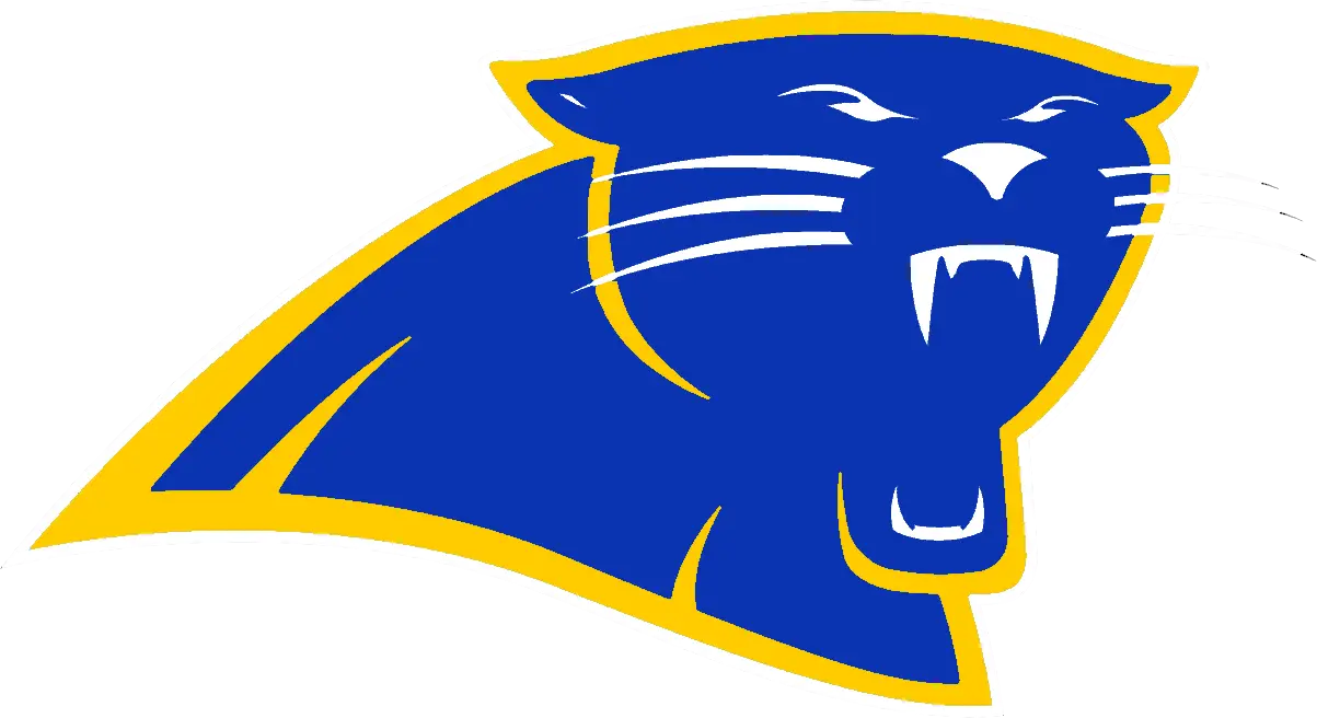 Blue Panther Mascot in Sports Logo