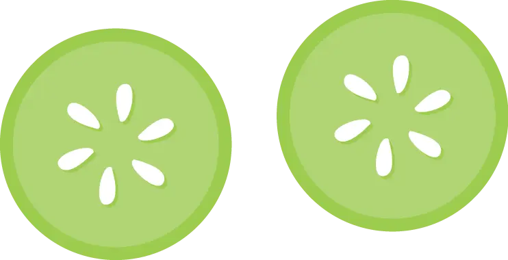 Green Cucumber Slices