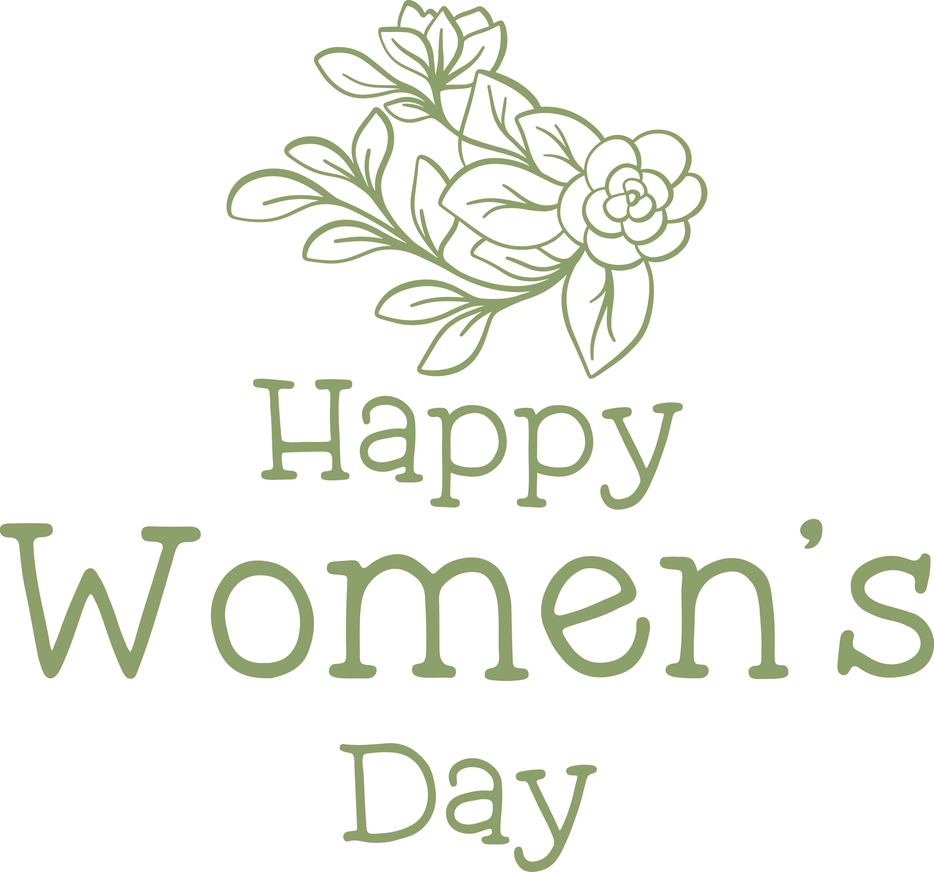 Green Floral Women&#039;s Day Greeting