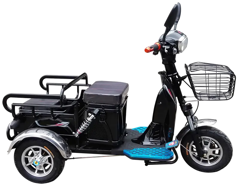 Black Mobility Scooter Side View