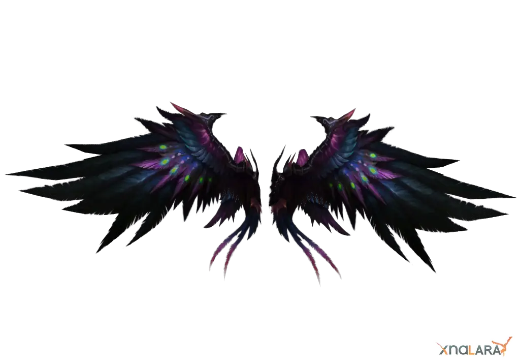 Illustration of Black Feathered Wings