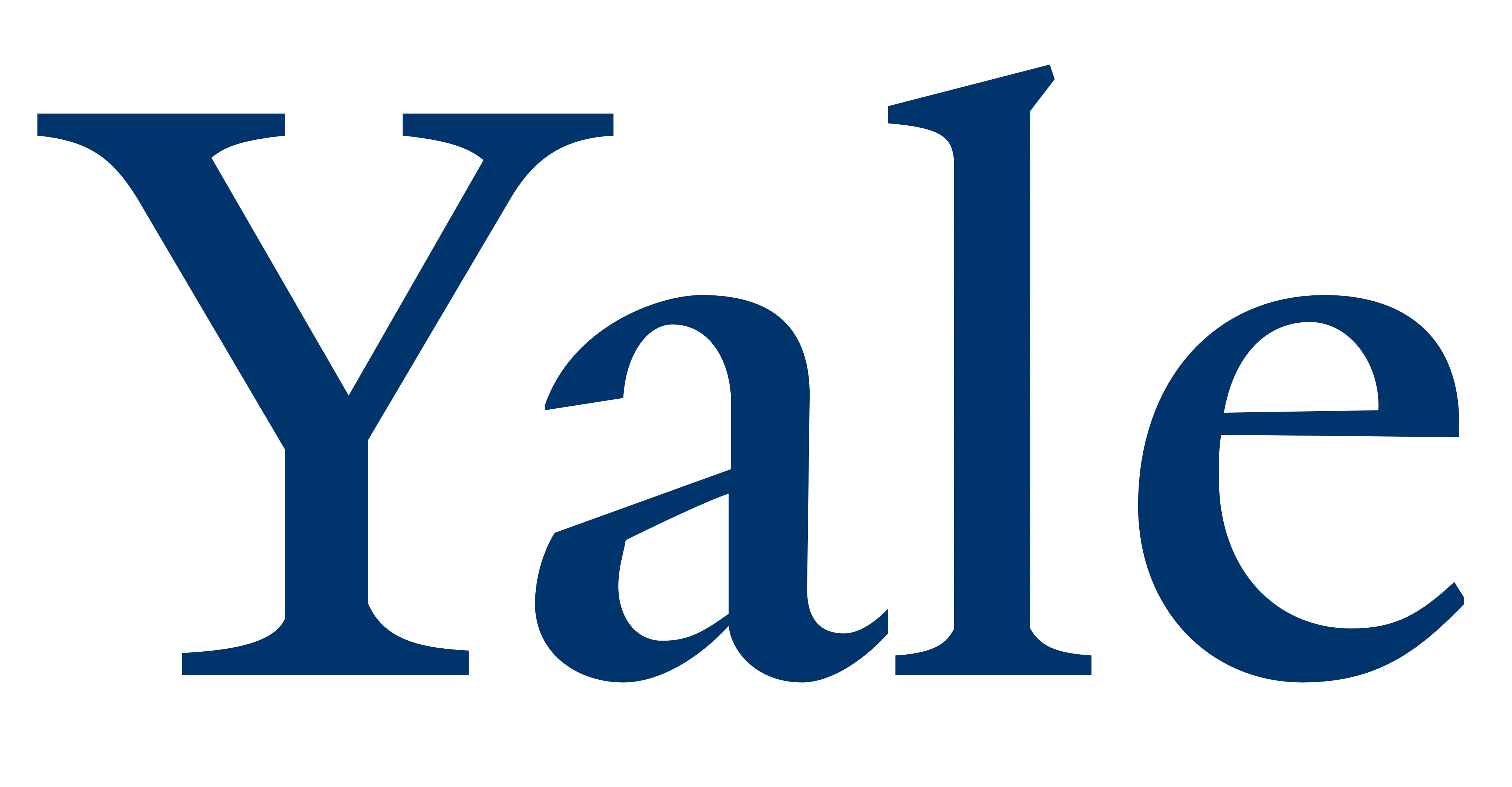 Yale Logo in Bold Blue Font
