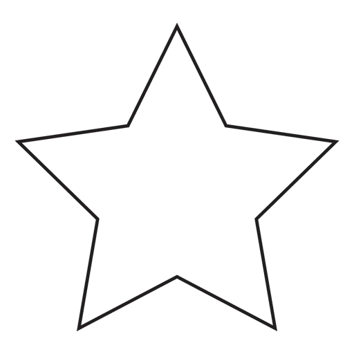 Outline of a Five-Point Star Shape