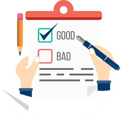Good or Bad Checklist Illustration