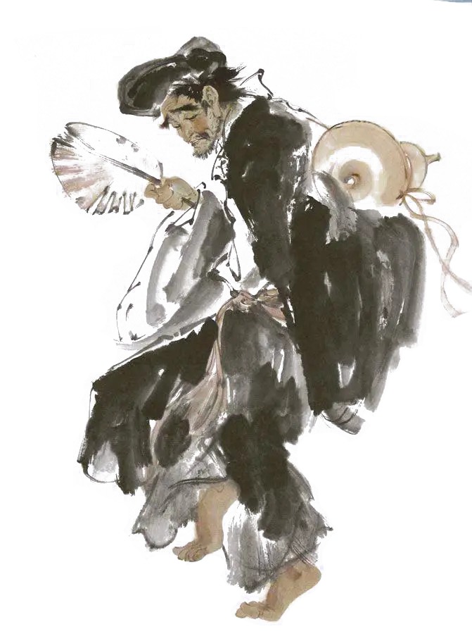 Traditional Man with Fan