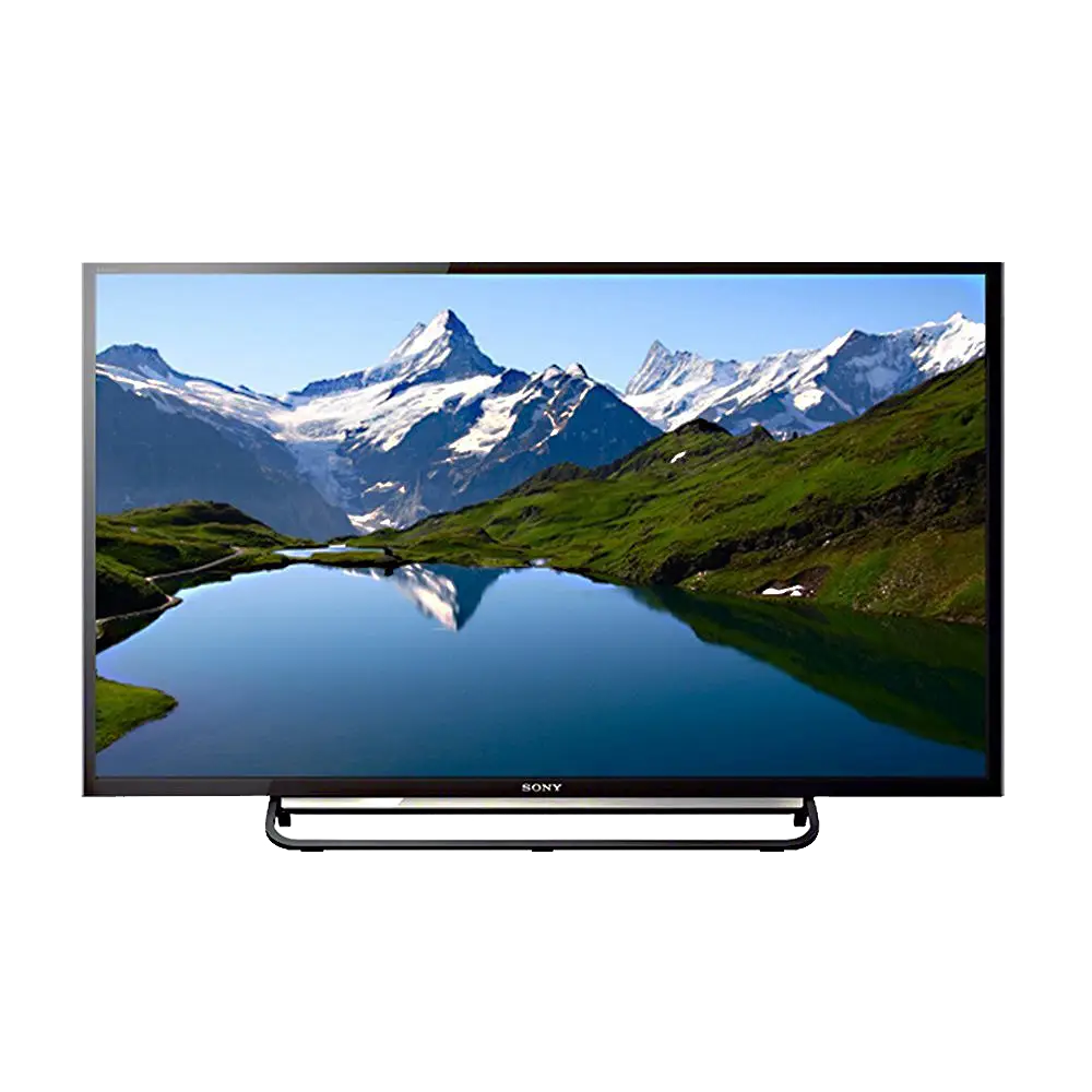 Flat Screen TV Displaying Mountain Scenery