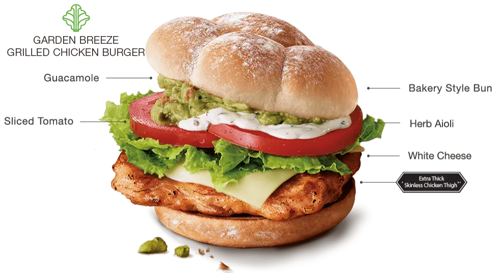 Garden Breeze Grilled Chicken Burger