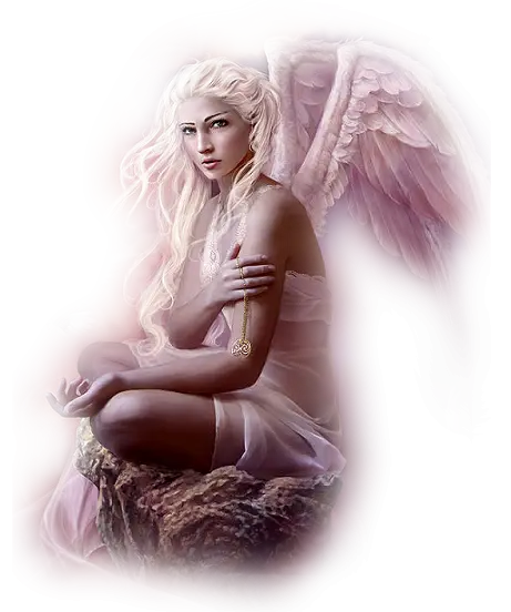 Beautiful Angel with Pink Wings