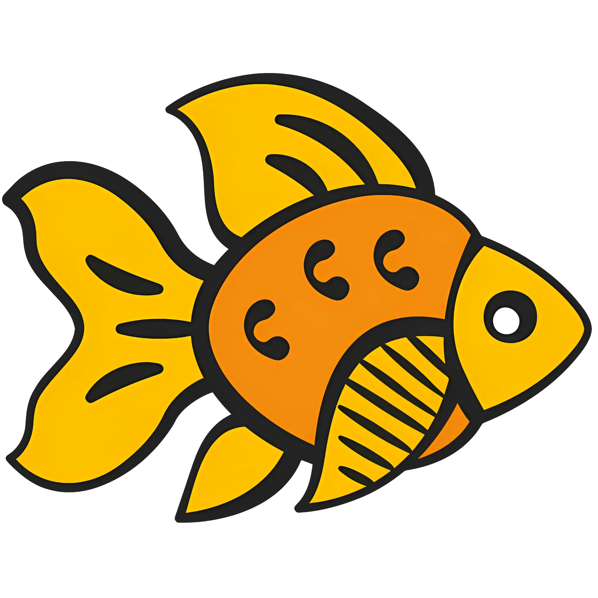 Cartoon Orange Goldfish Illustration