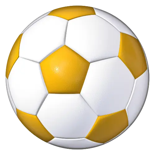 Soccer Ball with Yellow and White Pattern