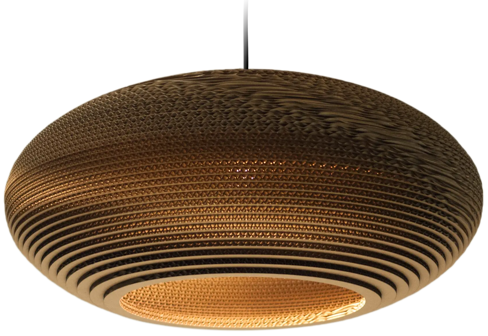Textured Lampshade with Warm Lighting